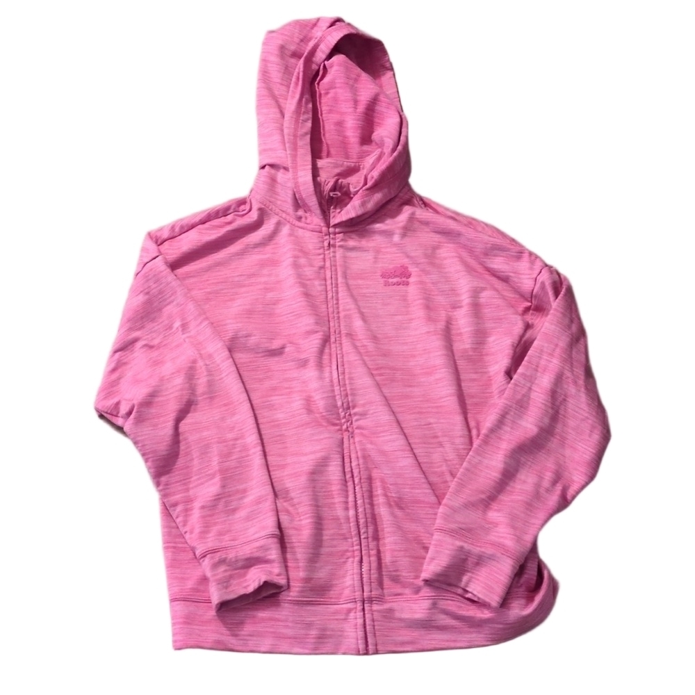 Roots Kids Pink Zipped Hoodie Jacket Size Large (12/14)